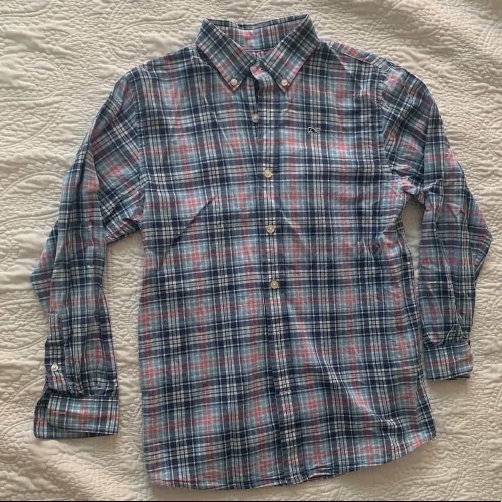 Boys Size M Vineyard Vines Whale Shirt